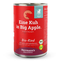 Herrmann’s Bio-Welpenfutter mit Rind, Haferflocken und Gemüse – hochwertiges Alleinfutter für heranwachsende Hunde