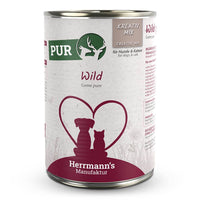 Herrmann’s Kreativ-Mix Reinfleisch Wild – 100 % Hirsch/Reh für Hunde und Katzen, naturbelassenes Ergänzungsfutter in Bio-Qualität
