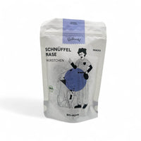 Leckere, schonend getrocknete Bio-Huhn-Würstchen als gesunder Hundesnack – frei von Zusatzstoffen, gentechnikfrei, allergikergeeignet und nachhaltig verpackt.