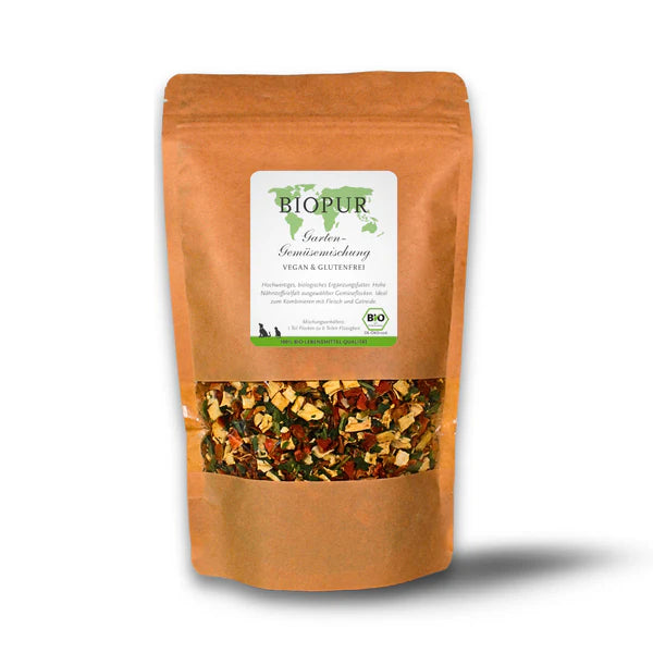 BIOPUR Garten-Gemüsemischung – BARF-Ergänzung für Hunde & Katzen 350g