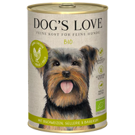 DOG’S LOVE Bio Huhn – getreidefreies Nassfutter für Hunde 400g
