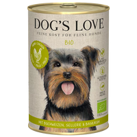 DOG’S LOVE Bio Huhn – getreidefreies Nassfutter für Hunde 400g