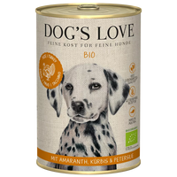 DOG’S LOVE Bio Pute – getreidefreies Nassfutter für Hunde 400g