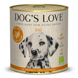 DOG’S LOVE Bio Pute – getreidefreies Nassfutter für Hunde 800g