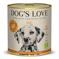 DOG’S LOVE Bio Pute – getreidefreies Nassfutter für Hunde 800g