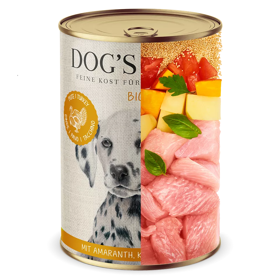 DOG’S LOVE Bio Pute – getreidefreies Nassfutter für Hunde Inhalt
