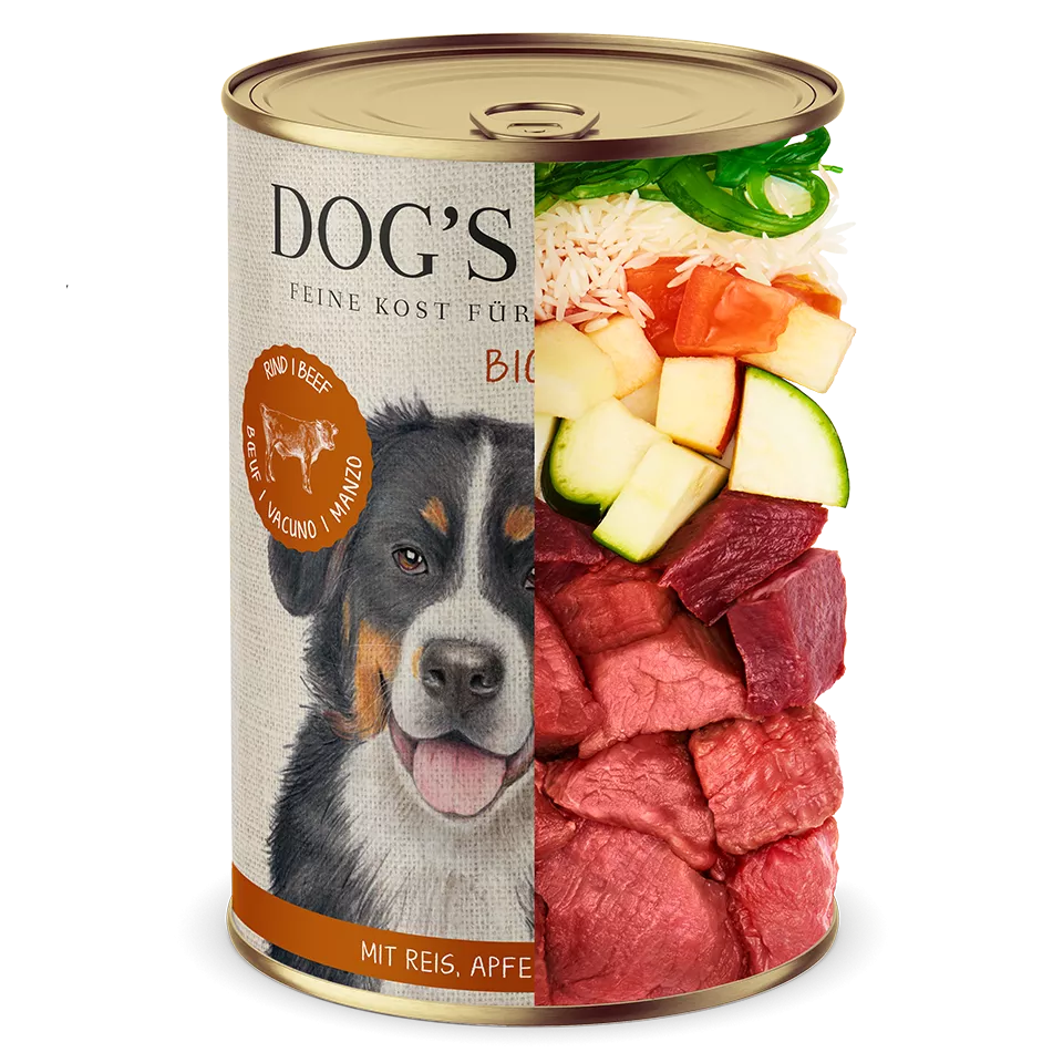 DOG’S LOVE Bio Rind – Nassfutter für Hunde Inhalt