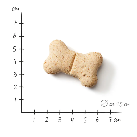 Defu Bio-Huhn Hundesnacks – natürliche Belohnung Größentabelle