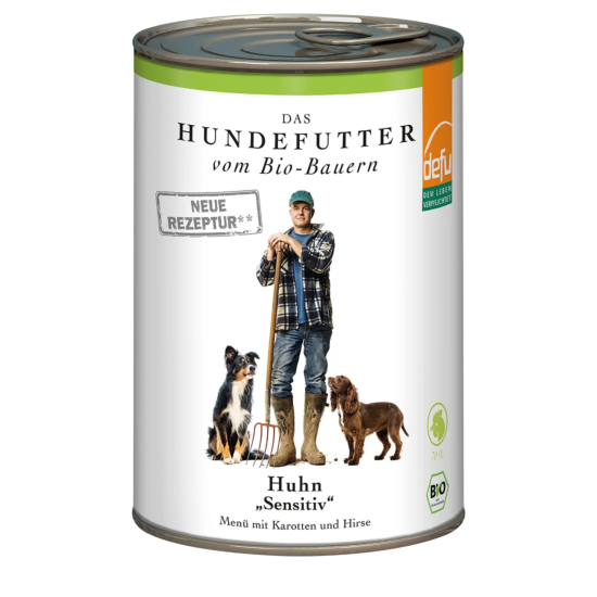 Defu Huhn Sensitive – Bio-Nassfutter für empfindliche Hunde 410g