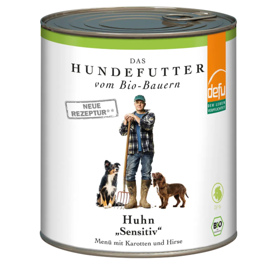 Defu Huhn Sensitive – Bio-Nassfutter für empfindliche Hunde 820g