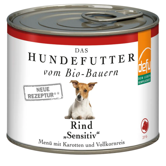 Defu Rind Sensitive – Bio-Nassfutter für sensible Hunde 200g