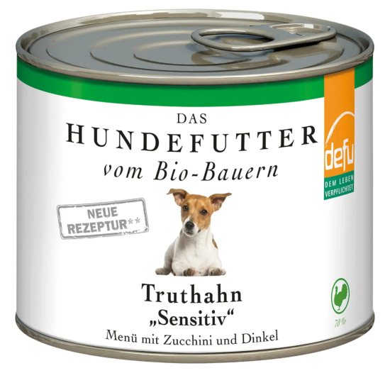 Defu Truthahn Sensitive – Bio-Nassfutter für empfindliche Hunde 200g