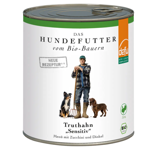 Defu Truthahn Sensitive – Bio-Nassfutter für empfindliche Hunde 800g