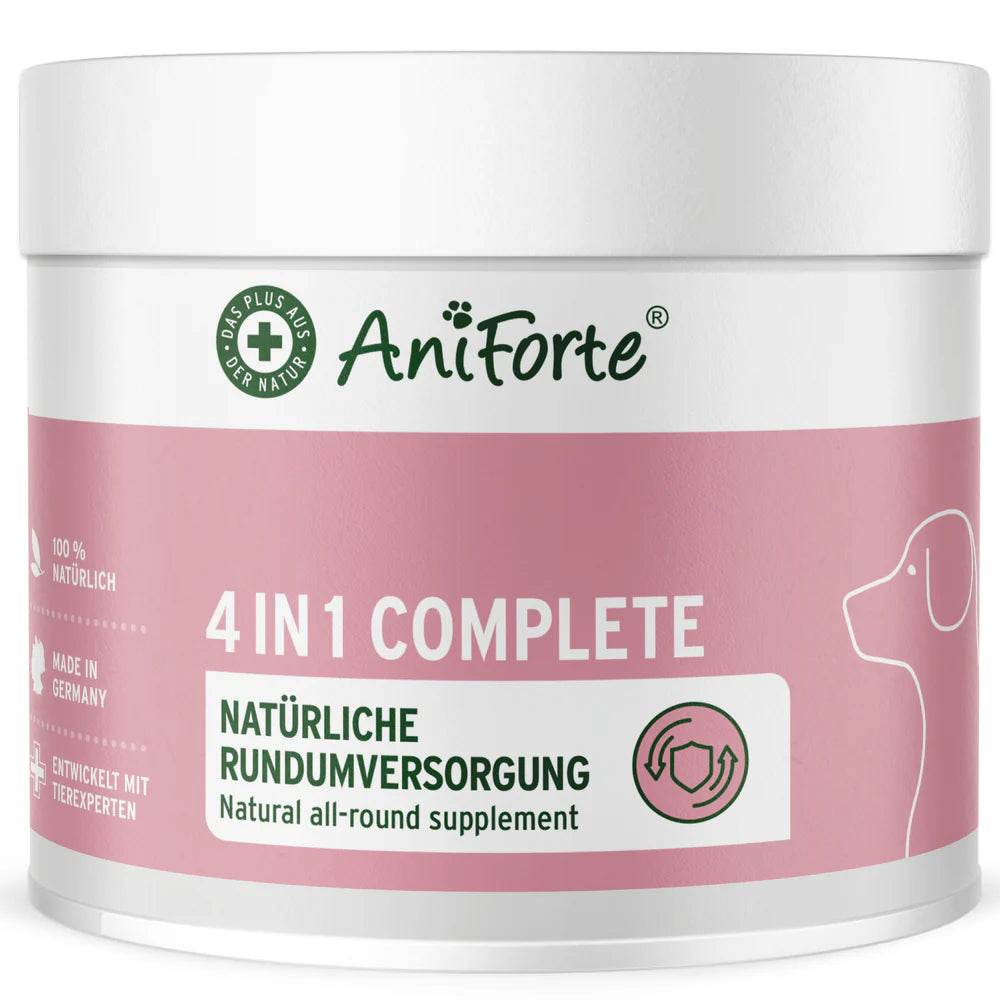 AniForte® 4 in 1 Complete - Natürliches Rundum-Versorgungs-Supplement für Hunde zur Unterstützung von Gesundheit und Vitalität.