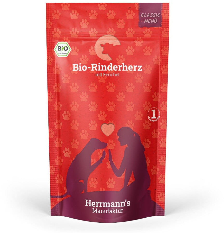 Herrmann’s Bio-Rinderherz Hundefutter – getreidefrei 130g