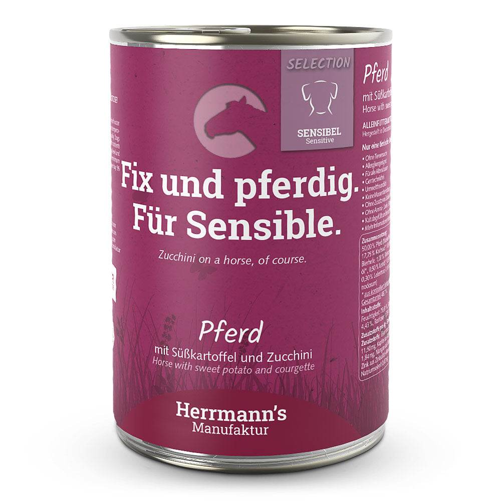Herrmann’s Bio-Pferd mit Süßkartoffel – hypoallergenes Hundefutter für Allergiker, getreidefrei & sensitiv