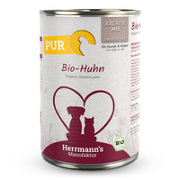Herrmann’s Kreativ-Mix Pur Huhn – 100 % Bio-Hühnerfleisch für Hunde und Katzen, Ergänzungsfutter ohne Zusätze