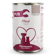 Herrmann’s Kreativ-Mix Reinfleisch Pferd – 100 % Pferdefleisch für Hunde und Katzen, fettarmes Ergänzungsfutter in Bio-Qualität