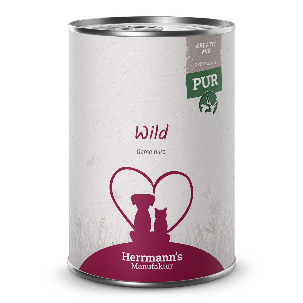 Herrmann’s Reinfleisch Wild – für Hunde & Katzen 400g