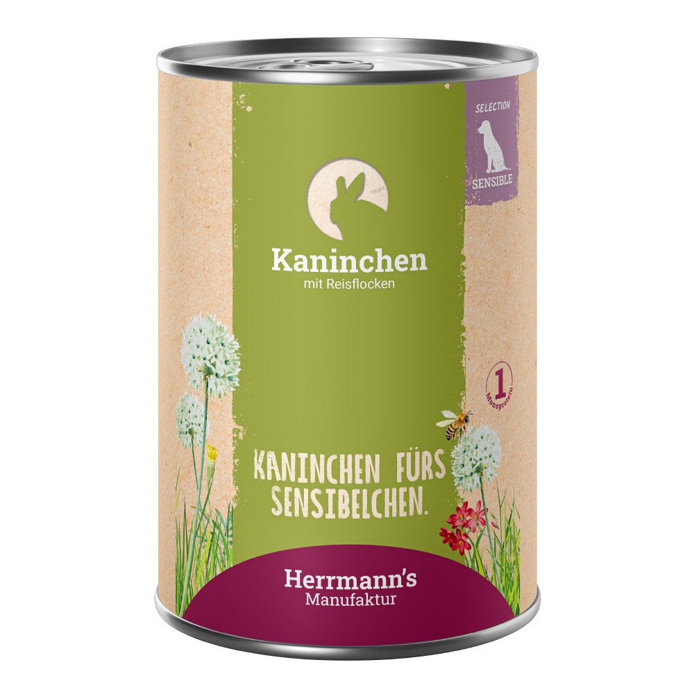 Herrmann’s Kaninchen-Menü – für sensible Hunde 400g