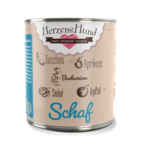 HerzensHund Schaf mit Bio-Gemüse – Nassfutter Hund 800g