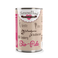 Herzenshund Bio-Hundefutter mit Pute – Monoprotein, Hirse, Karotte & Cranberry, ohne Zusätze, aus artgerechter Haltung