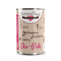 Herzenshund Bio-Hundefutter mit Pute – Monoprotein, Hirse, Karotte & Cranberry, ohne Zusätze, aus artgerechter Haltung