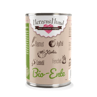 Herzenshund Bio-Nassfutter Ente für Hunde – ausgewogen & allergikergeeignet
