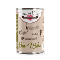 Herzenshund Nassfutter Huhn für Hunde – Bio, leicht verdaulich, mit Gemüse & Obst