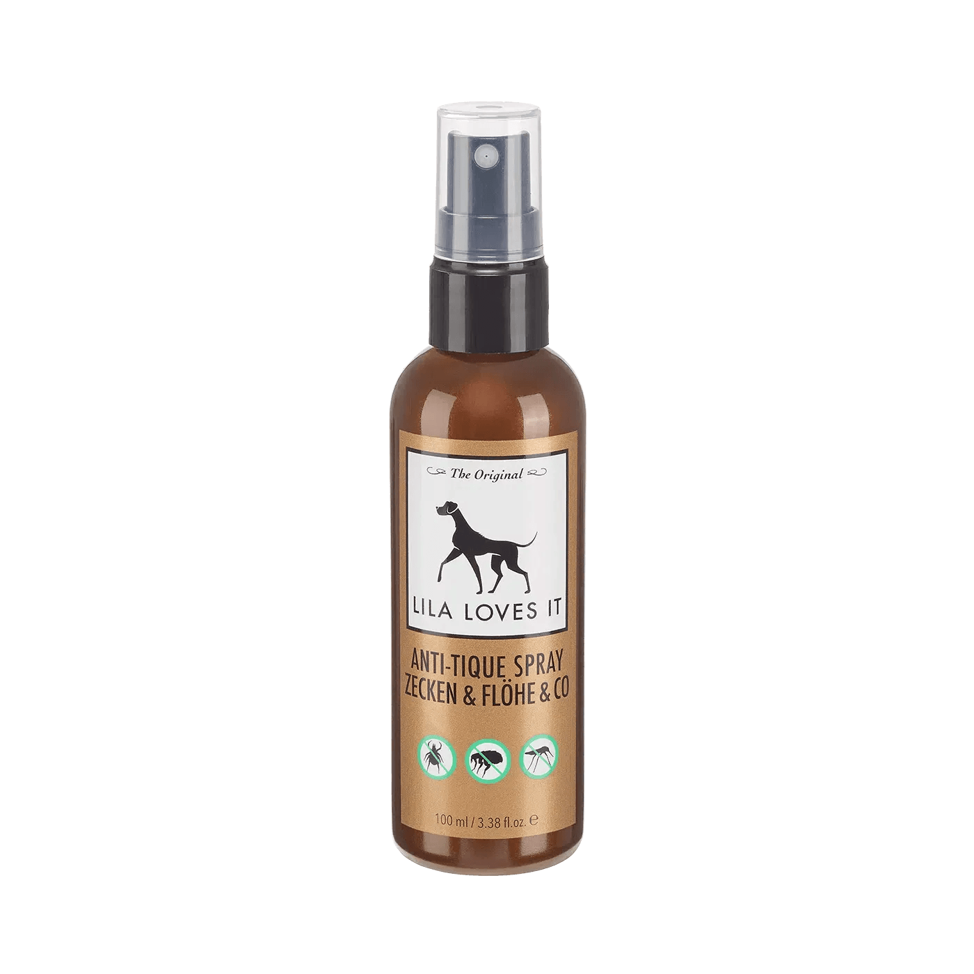 Lila loves it ANTI-TIQUE SPRAY für Hunde – Pflanzlicher Schutz vor Zecken, Flöhen und Mücken mit Citriodiol, hautfreundlich und einfach anzuwenden