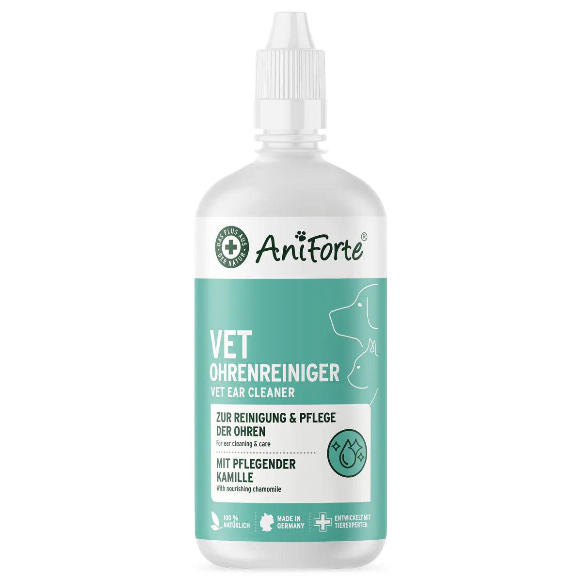 AniForte® Ohrenreiniger mit Kamille für Hunde und Katzen – natürliche Pflege zur sanften Reinigung der Ohren und Unterstützung bei Juckreiz
