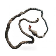 Riesenschlange aus Bio-Wollfilz – handgefilztes, waschbares Hundespielzeug in braun, grau oder weiß, ca. 160 cm lang, ideal zum Zerren, Kauen und Herumtragen