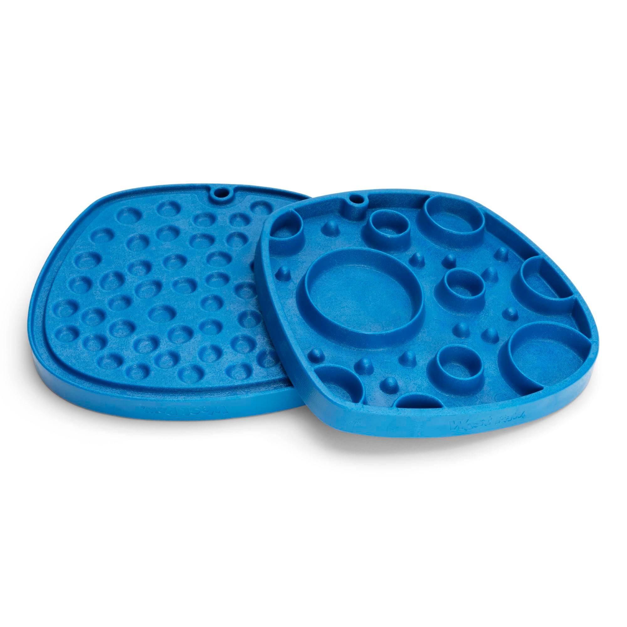 WestPaw Mat Bubbles – doppelseitige Schleckmatte und Slowfeeder für Hunde, aus recyceltem Kunststoff, in bunten Farben, mit strukturierten Oberflächen für entspannendes Schlecken und langsames Fressen.