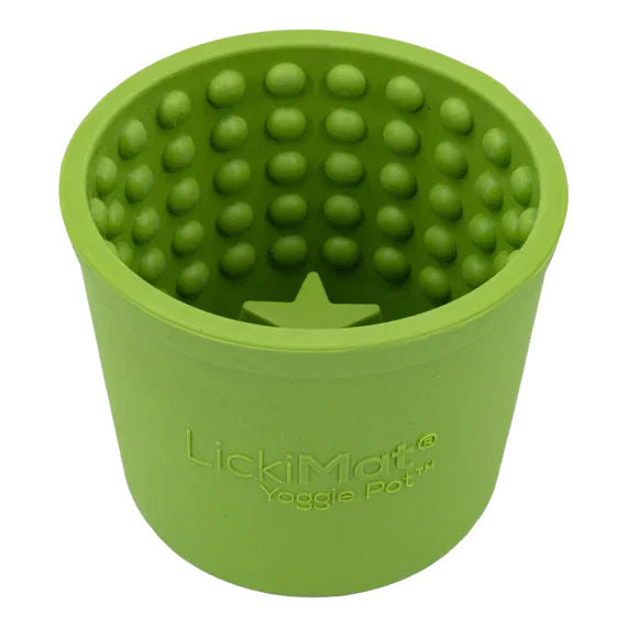 LickiMat Yoggie Pot – Anti-Schling-Napf aus Naturkautschuk grün