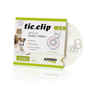 Anibio tic.clip Zeckenschutz für Hunde und Katzen in Originalverpackung – natürliche, chemiefreie Alternative gegen Zecken und Flöhe