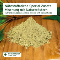 AniForte® BARF Complete als nährstoffreicher Spezial-Zusatz – hochwertige Kräuter- und Mineralstoffmischung in Pulverform zur optimalen Unterstützung der BARF-Fütterung für Hunde.