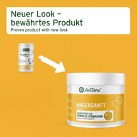 AniForte MagenSanft Magenpulver für Hunde — neues Verpackungsdesign, bewährte Rezeptur zur Unterstützung von Verdauung und Magen-Darm-Gesundheit.