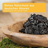 Reines Naturmoor in Holzschale – 100 % Naturprodukt aus deutschen Mooren mit hohem Gehalt an Huminsäuren zur Unterstützung von Verdauung und Immunsystem