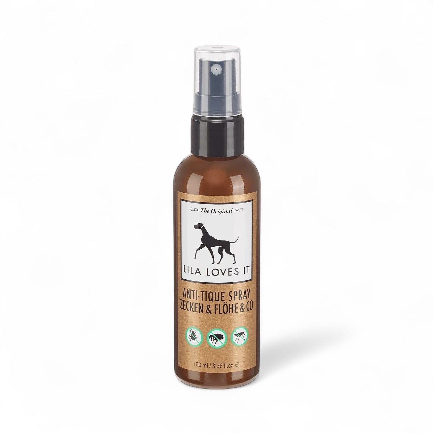 ANTI-TIQUE SPRAY für Hunde – pflanzliches Insektenschutzmittel mit Citriodiol gegen Zecken, Flöhe und Mücken, in praktischer Sprühflasche