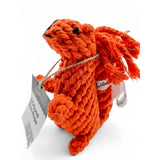 Handgefertigtes Baumwollspielzeug ‚Eike‘ für Hunde, ca. 15 cm lang, aus ungiftig gefärbter Baumwolle, mit zerfransten Fäden für spielerische Zahnpflege, unterstützt Tierschutz durch Spende