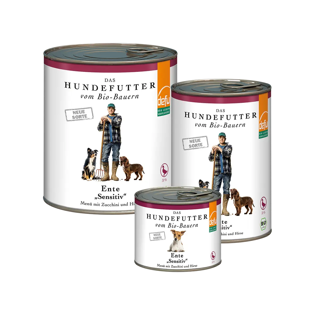Defu Ente High Sensitive – getreidefreies Bio-Nassfutter 3 groessen