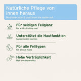 AniForte® Vitalpulver für die natürliche Pflege des Fells und der Haut von Tieren. Fördert seidigen Fellglanz, unterstützt die Hautfunktion und ist für alle Felltypen geeignet. Das Produkt ist besonders gut verträglich und unterstützt die natürliche Pflege von innen.