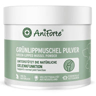 AniForte® Grünlippmuschel Pulver für Hunde, unterstützt die natürliche Gelenkfunktion mit 100% natürlichen Zutaten aus Neuseeland.