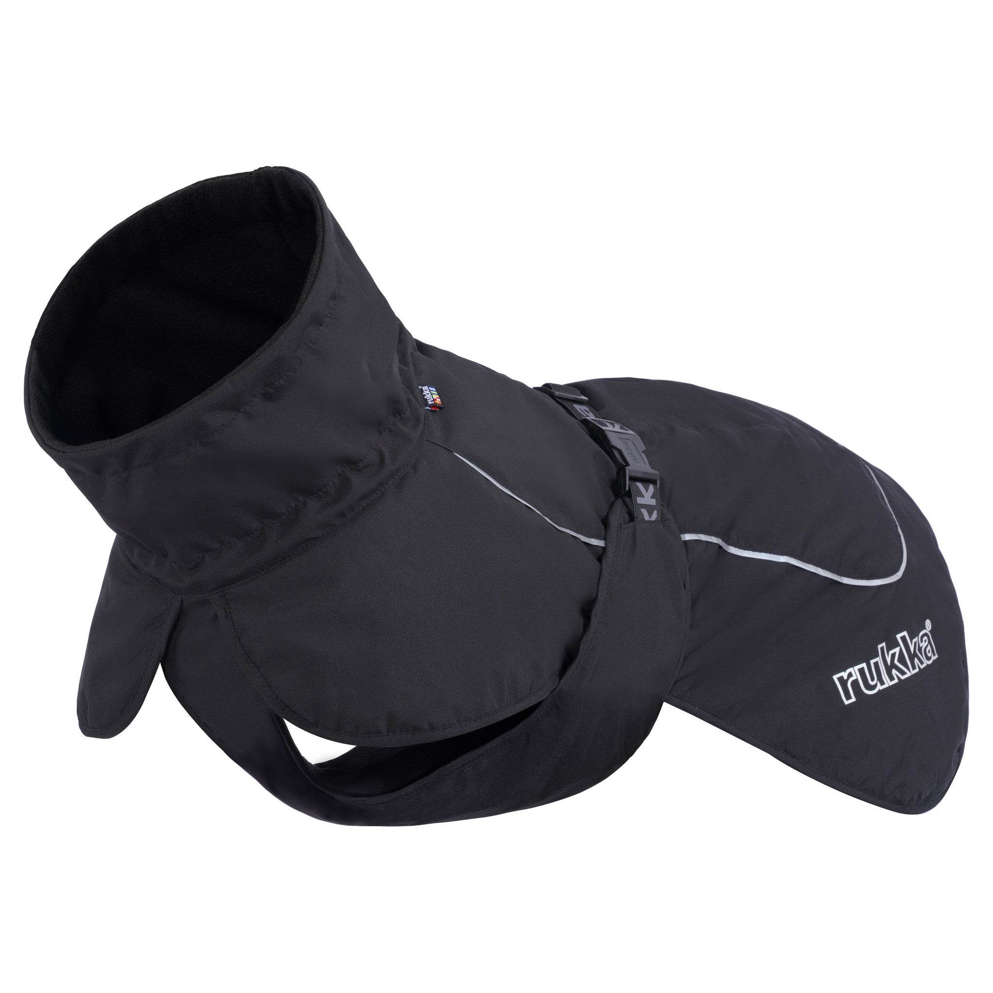 Stormy Hundejacke — wasserdichte, fleece-gefütterte Outdoor-Jacke mit reflektierenden Details, verstellbarem Kragen und praktischer Leinenöffnung für optimalen Schutz und Komfort bei jedem Wetter.