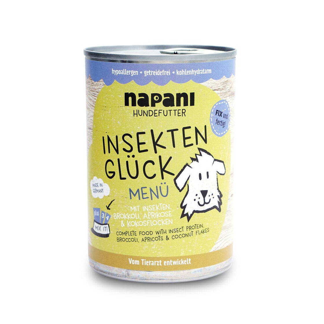 Insekten Glück – nachhaltiges und hypoallergenes Hundefutter mit Insektenprotein, ideal für empfindliche Hunde mit Futtermittelunverträglichkeiten