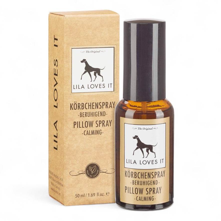 KÖRBCHENSPRAY für Hunde – beruhigendes Spray mit Lavendelduft zur Förderung des Wohlbefindens und zur Neutralisierung unangenehmer Gerüche."

