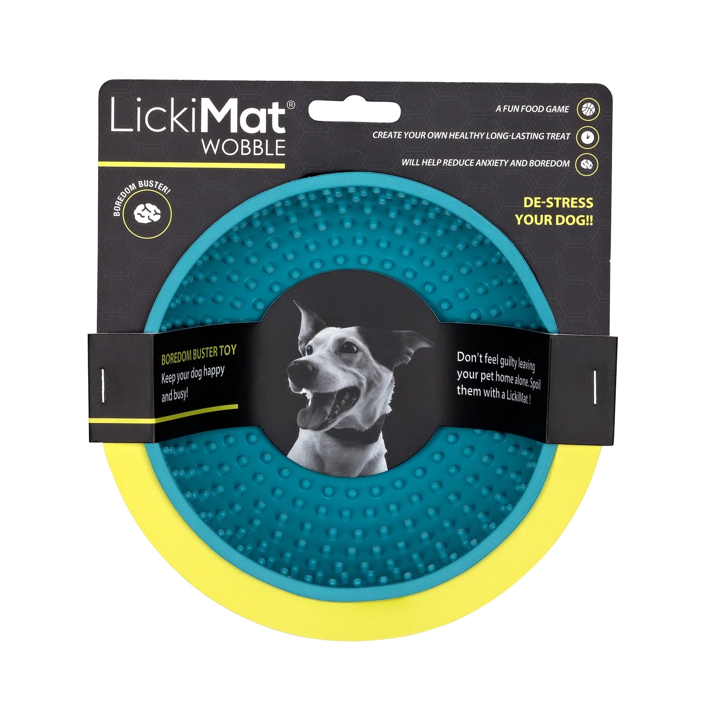 LickiMat Wobble Slowfeeder-Napf für Hunde – reduziert das Schlingen und sorgt für langanhaltende Beschäftigung und bessere Verdauung.