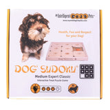 My Intelligent Dogs® Sudoku Medium Expert Classic in Originalverpackung – Intelligenzspielzeug aus Holz mit 9 Feldern und 8 Schiebeelementen für mittelgroße Hunde, fördert geistige Auslastung und Spielspaß.