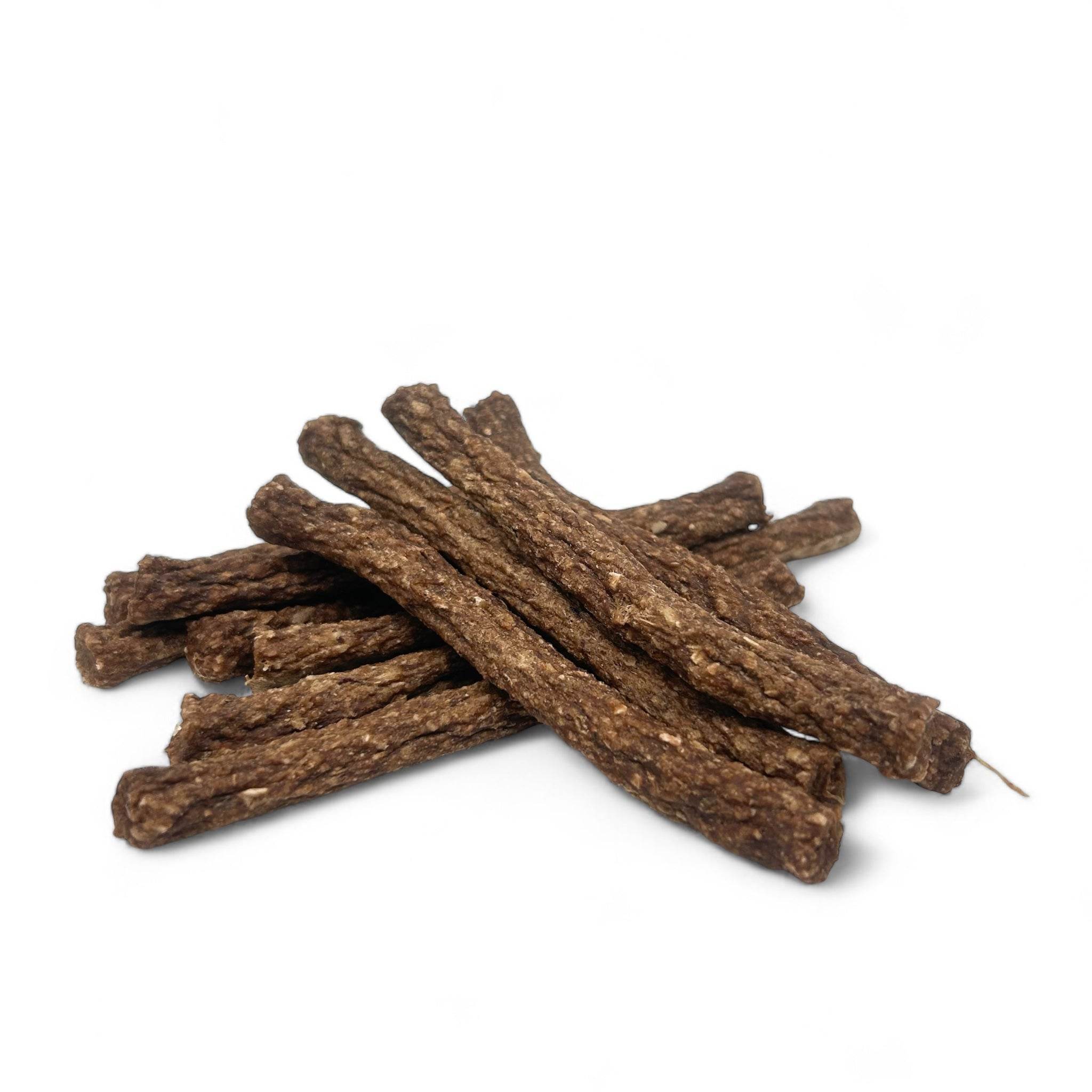 Proteinreicher Poodlewohl Bio-Gans Stickis für Hunde, aus 73% Bio-Gans und mit Apfel sowie einer funktionellen Kräutermischung, für gesunde Belohnung und Knochenpflege.