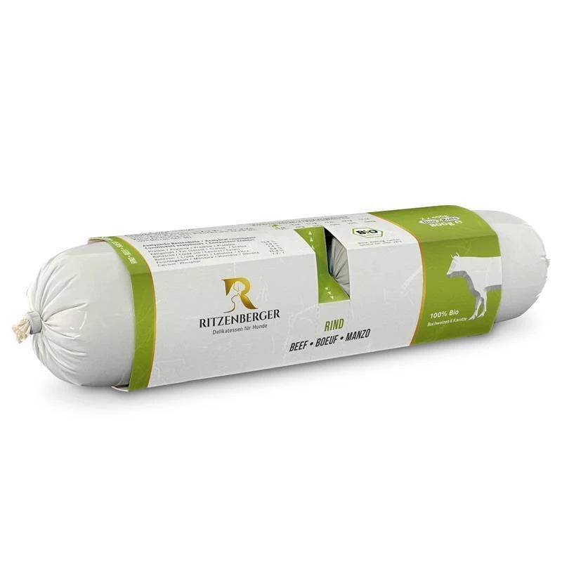 Ritzenberger Bio-Hundefutter mit Rindfleisch, Innereien, Buchweizen und Bio-Gemüse – Alleinfuttermittel für Hunde in bester Bio-Qualität.